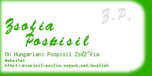 zsofia pospisil business card